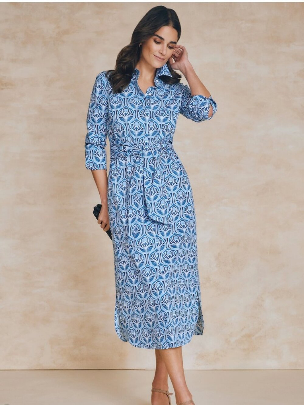 J. McLaughlin Orla Midi Dress In Ogee Bloom SIZE SMALL